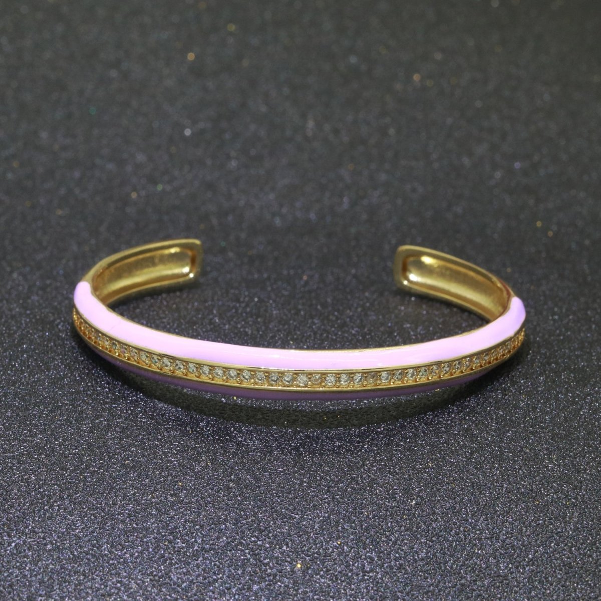 24K Gold Filled Enamel Cuff Bracelet Wholesale Fashion Jewelry | WA-073 to WA-082 Clearance Pricing - DLUXCA