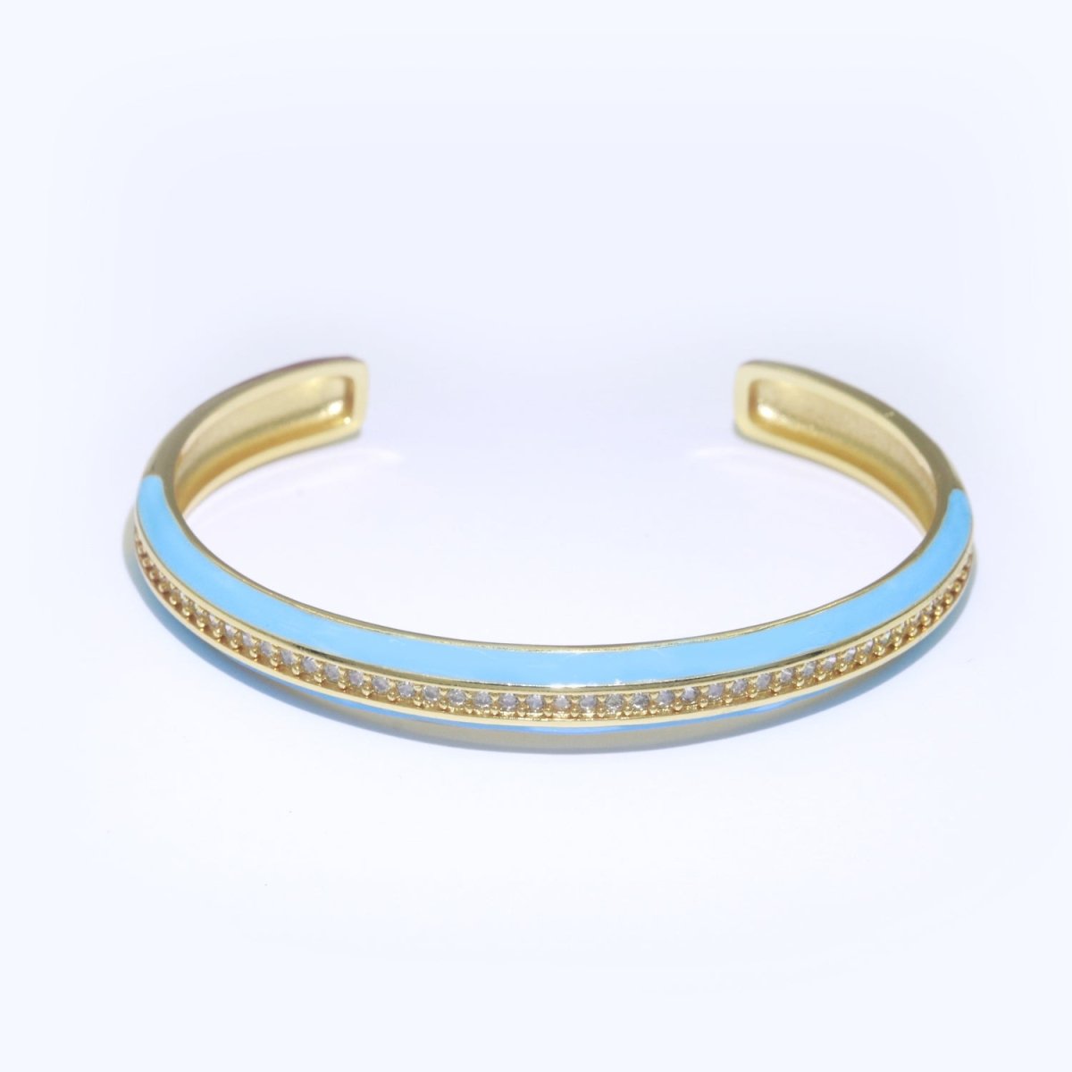 24K Gold Filled Enamel Cuff Bracelet Wholesale Fashion Jewelry | WA-073 to WA-082 Clearance Pricing - DLUXCA