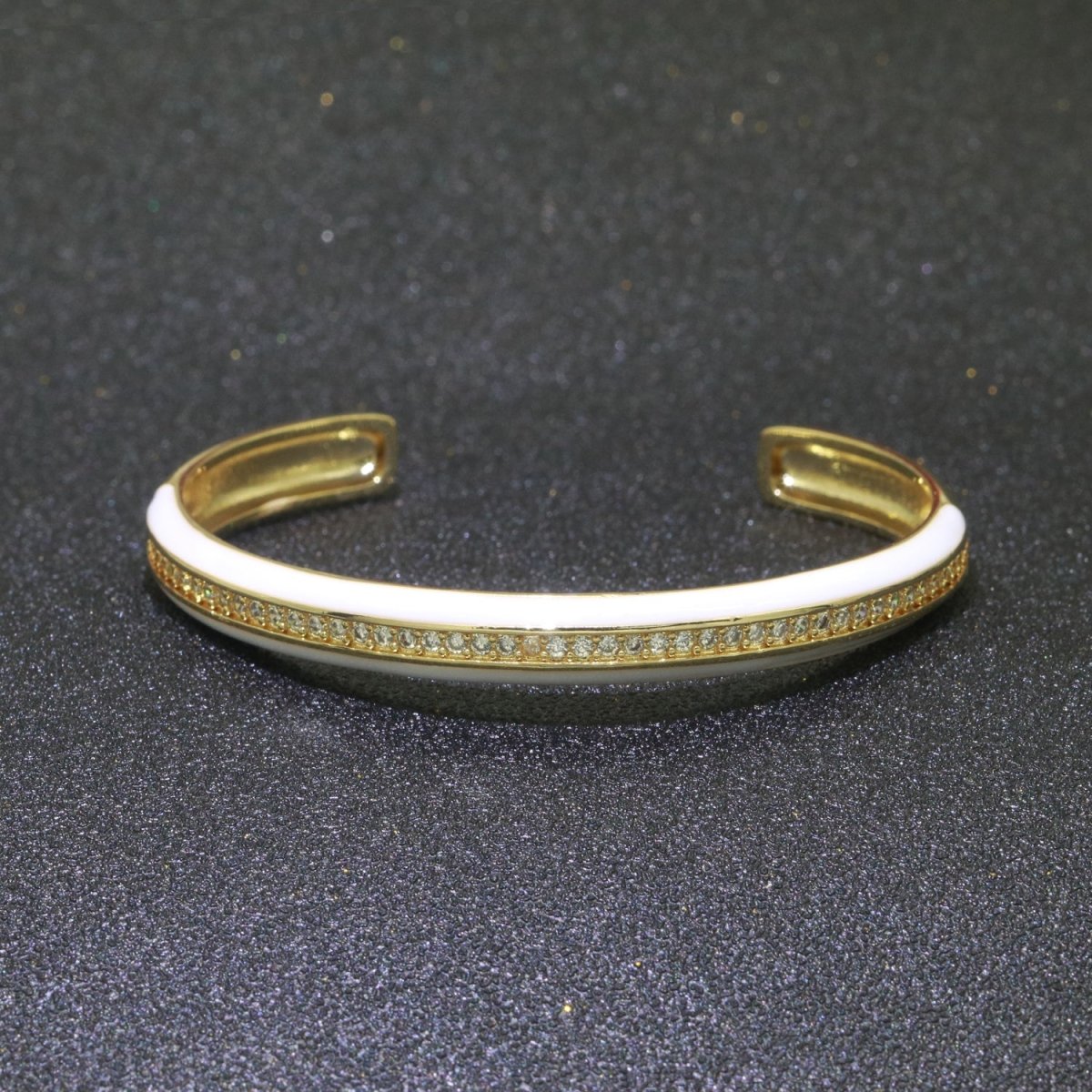 24K Gold Filled Enamel Cuff Bracelet Wholesale Fashion Jewelry | WA-073 to WA-082 Clearance Pricing - DLUXCA
