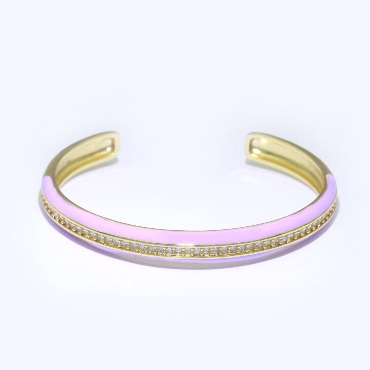 24K Gold Filled Enamel Cuff Bracelet Wholesale Fashion Jewelry | WA-073 to WA-082 Clearance Pricing - DLUXCA