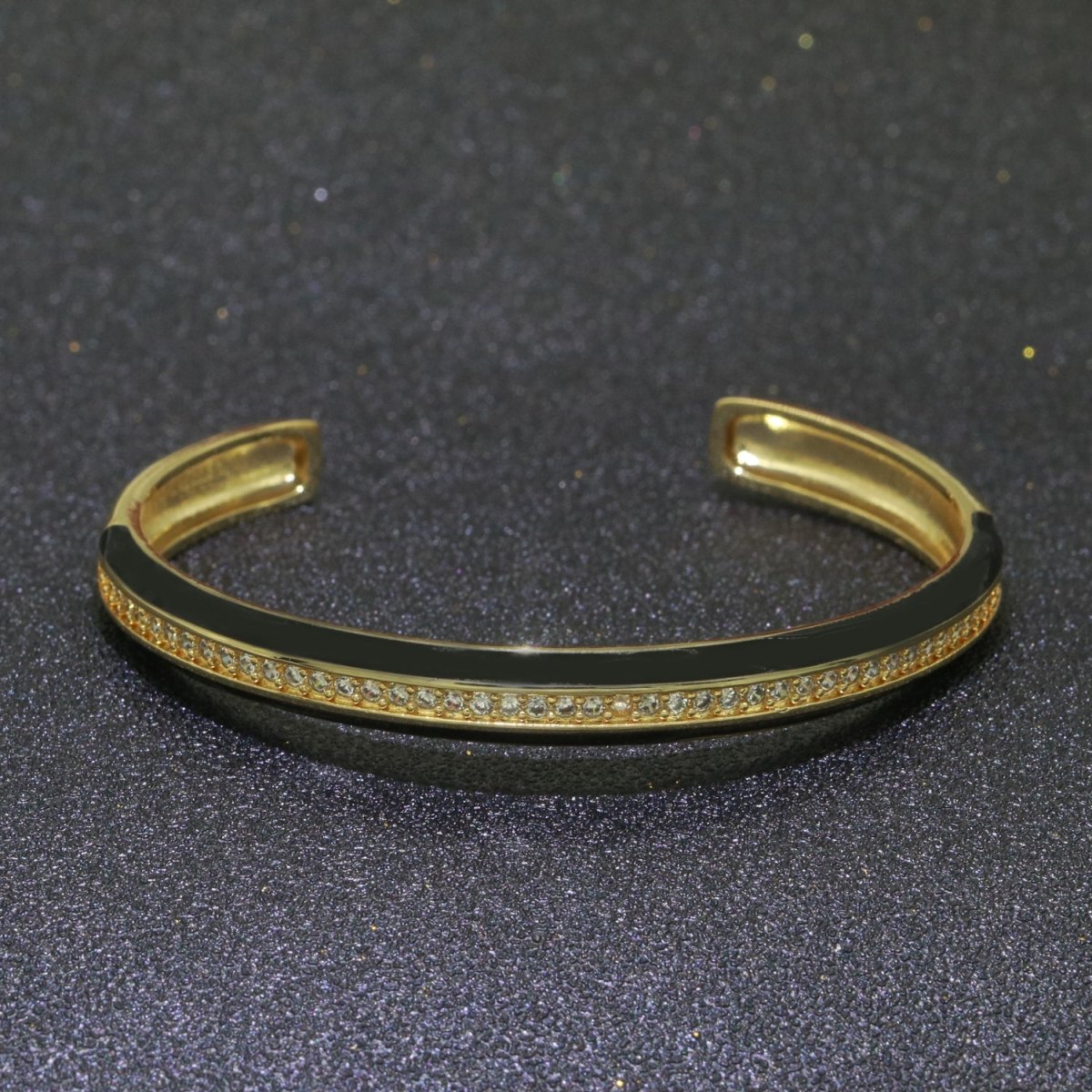 24K Gold Filled Enamel Cuff Bracelet Wholesale Fashion Jewelry | WA-073 to WA-082 Clearance Pricing - DLUXCA