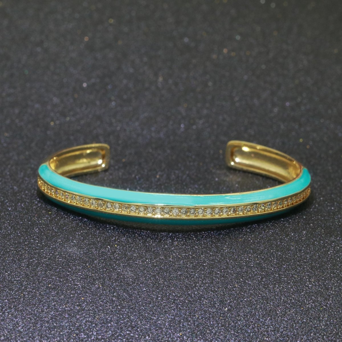 24K Gold Filled Enamel Cuff Bracelet Wholesale Fashion Jewelry | WA-073 to WA-082 Clearance Pricing - DLUXCA