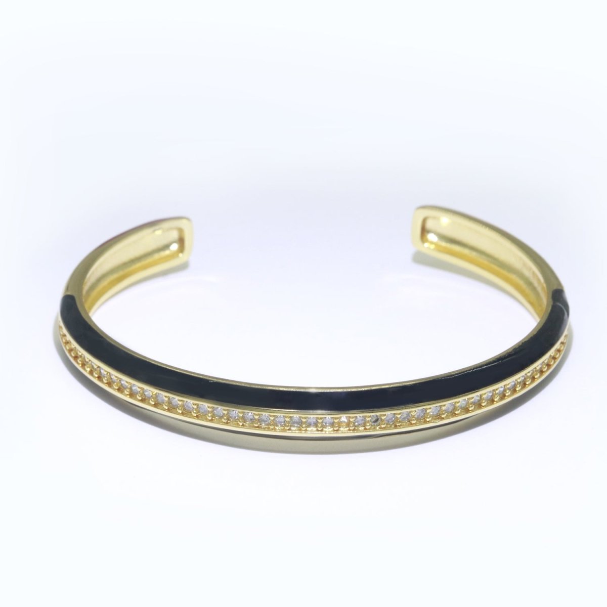 24K Gold Filled Enamel Cuff Bracelet Wholesale Fashion Jewelry | WA-073 to WA-082 Clearance Pricing - DLUXCA