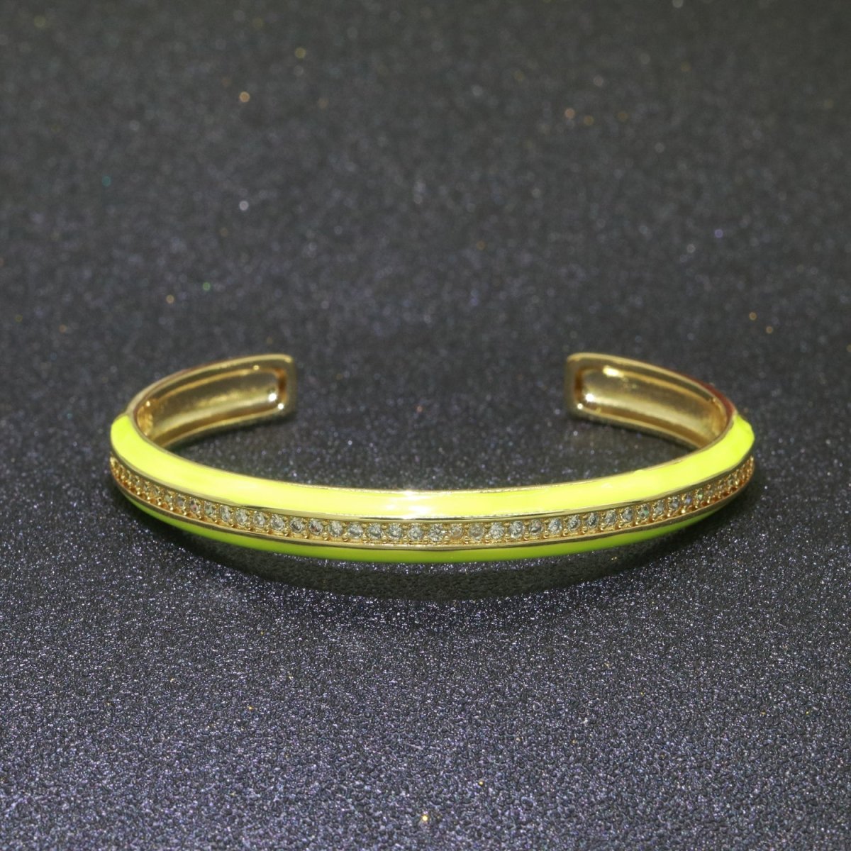 24K Gold Filled Enamel Cuff Bracelet Wholesale Fashion Jewelry | WA-073 to WA-082 Clearance Pricing - DLUXCA
