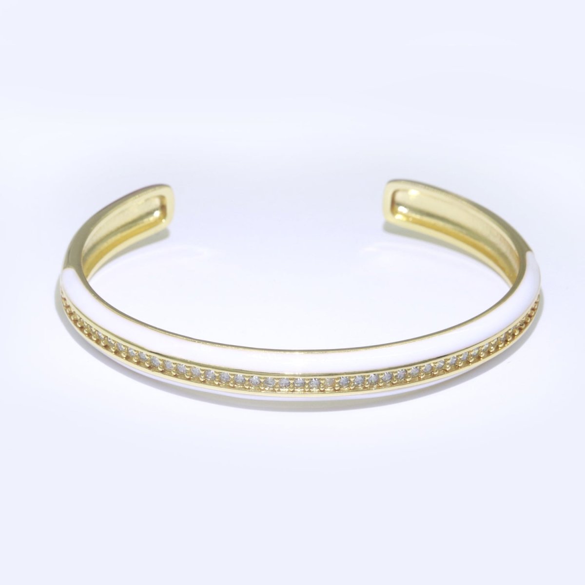 24K Gold Filled Enamel Cuff Bracelet Wholesale Fashion Jewelry | WA-073 to WA-082 Clearance Pricing - DLUXCA