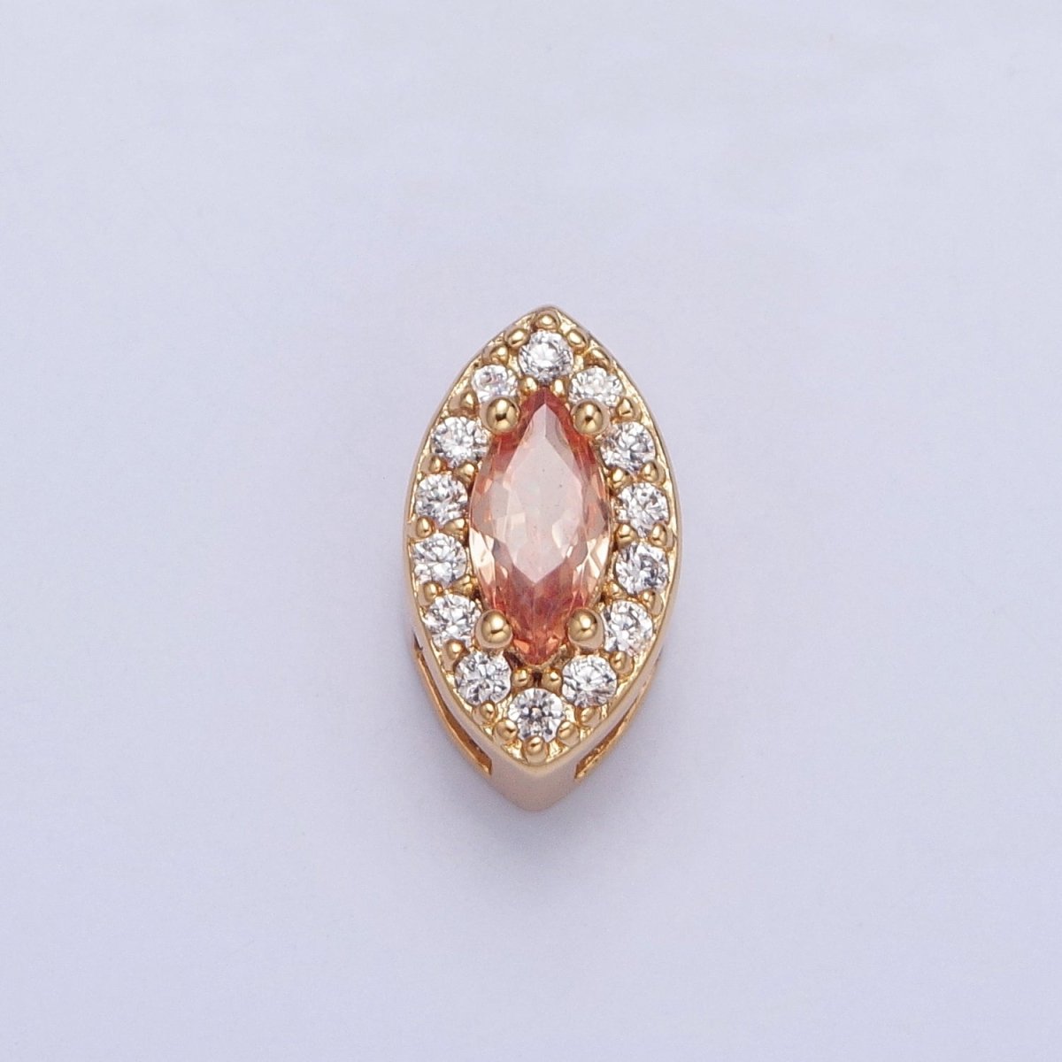 24K Gold Filled Evil Eye Spacer Bead, CZ Micro Pave Amulet Charm Bracelet Necklace Supply For DIY Jewelry Making B-446 B-447 B-449 B-451 B-456 B-572 W-781 - DLUXCA