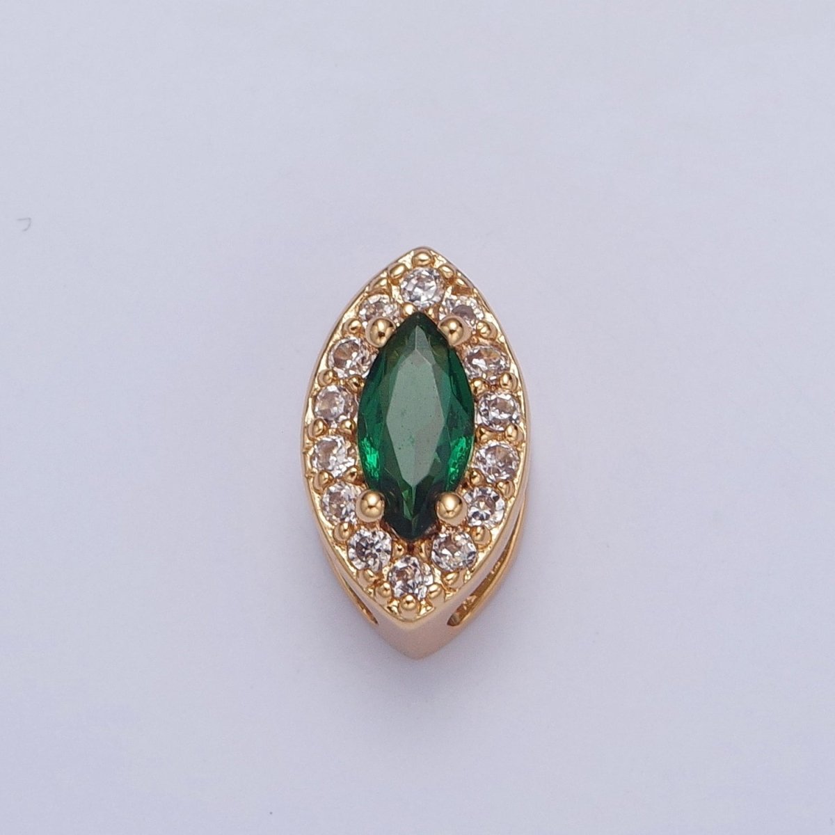 24K Gold Filled Evil Eye Spacer Bead, CZ Micro Pave Amulet Charm Bracelet Necklace Supply For DIY Jewelry Making B-446 B-447 B-449 B-451 B-456 B-572 W-781 - DLUXCA