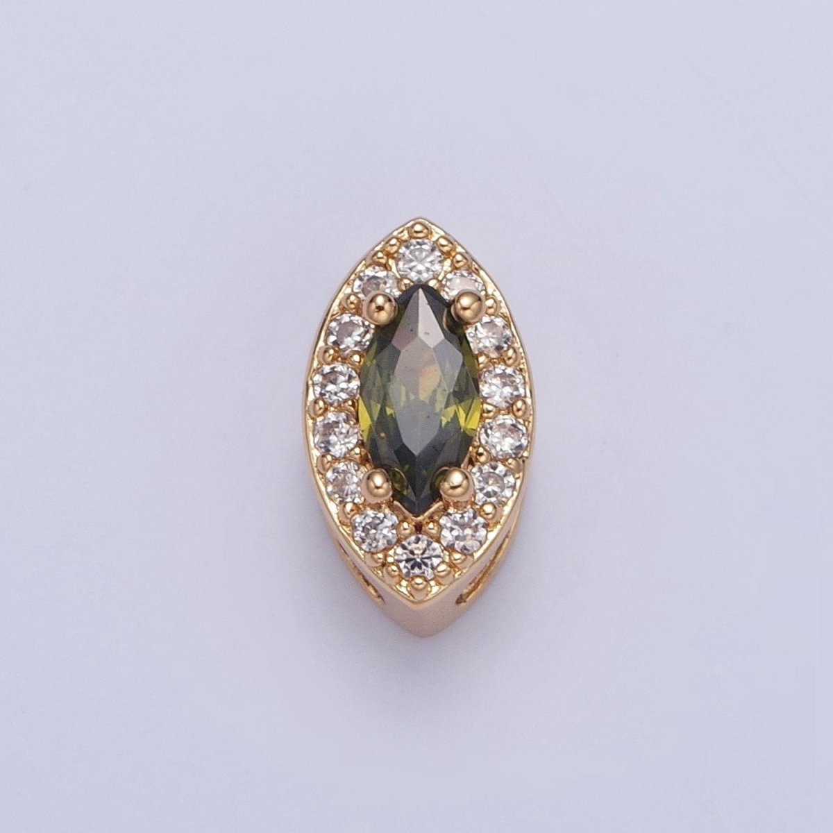 24K Gold Filled Evil Eye Spacer Bead, CZ Micro Pave Amulet Charm Bracelet Necklace Supply For DIY Jewelry Making B-446 B-447 B-449 B-451 B-456 B-572 W-781 - DLUXCA