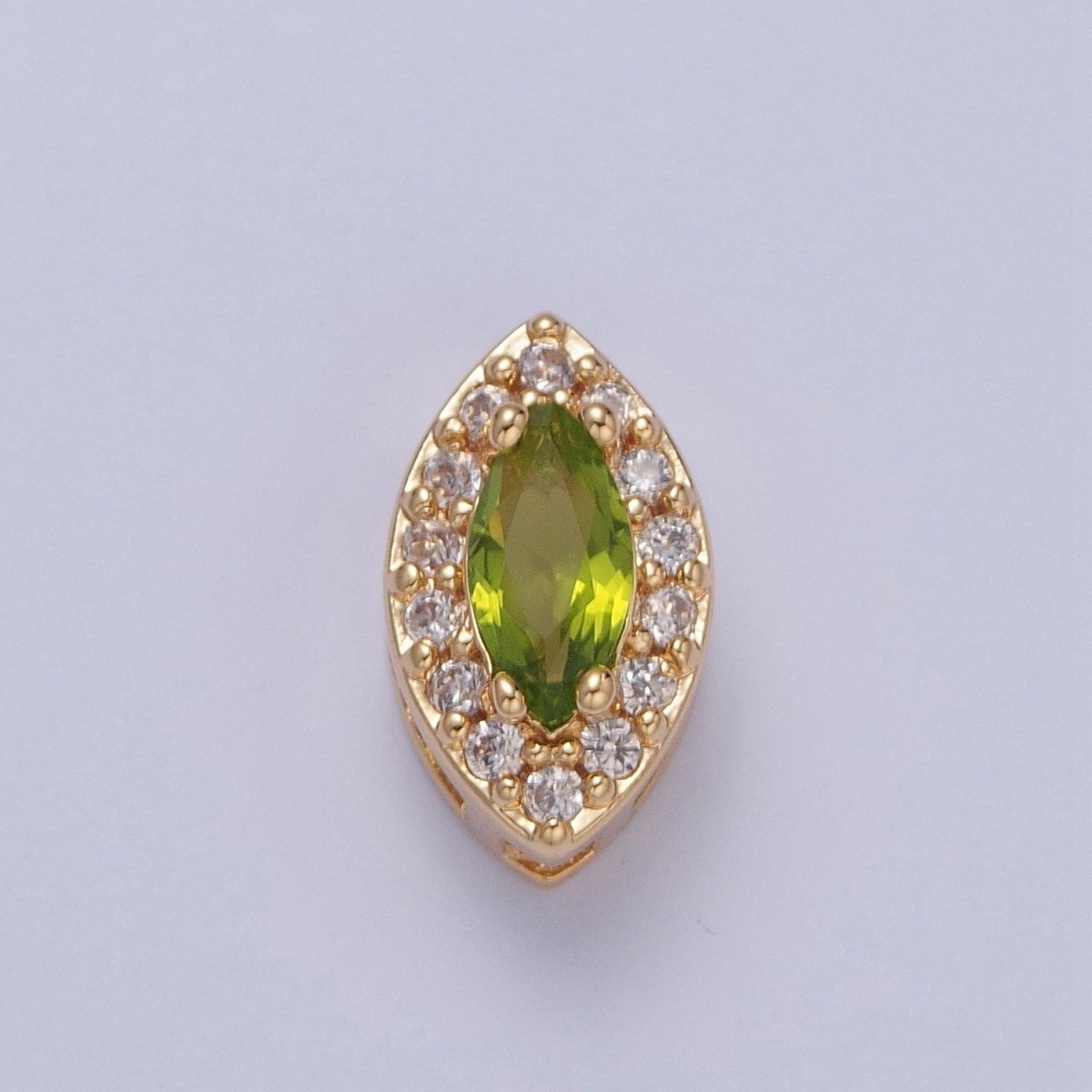 24K Gold Filled Evil Eye Spacer Bead, Micro Pave Multicolor CZ Cubic Zirconia Bead Supply Component For Jewelry Making W-857~W-865 - DLUXCA