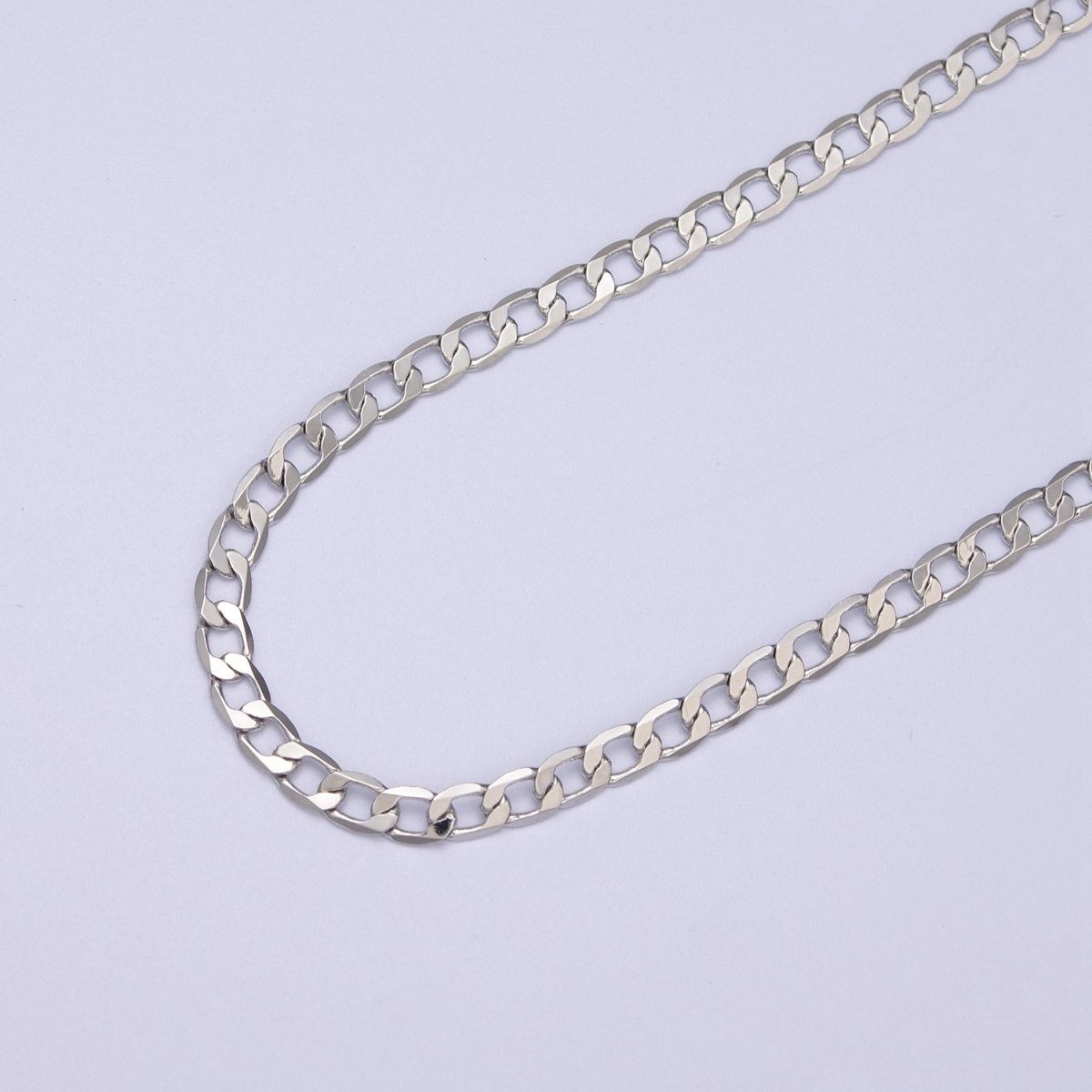 24K Gold Filled Figaro Curb Chain, Flat 3.5mm Width Figaro Unfinished Chain For Jewelry Making Supply Component | ROLL-688, ROLL-689 Clearance Pricing - DLUXCA