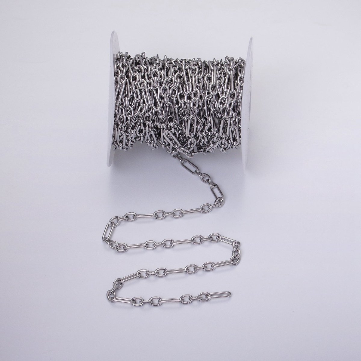 24K Gold Filled Figaro Long and Short Fancy Chain Bulk Gold, Silver Unfinished Chain | ROLL-1263 ROLL-1264 Clearance Pricing - DLUXCA