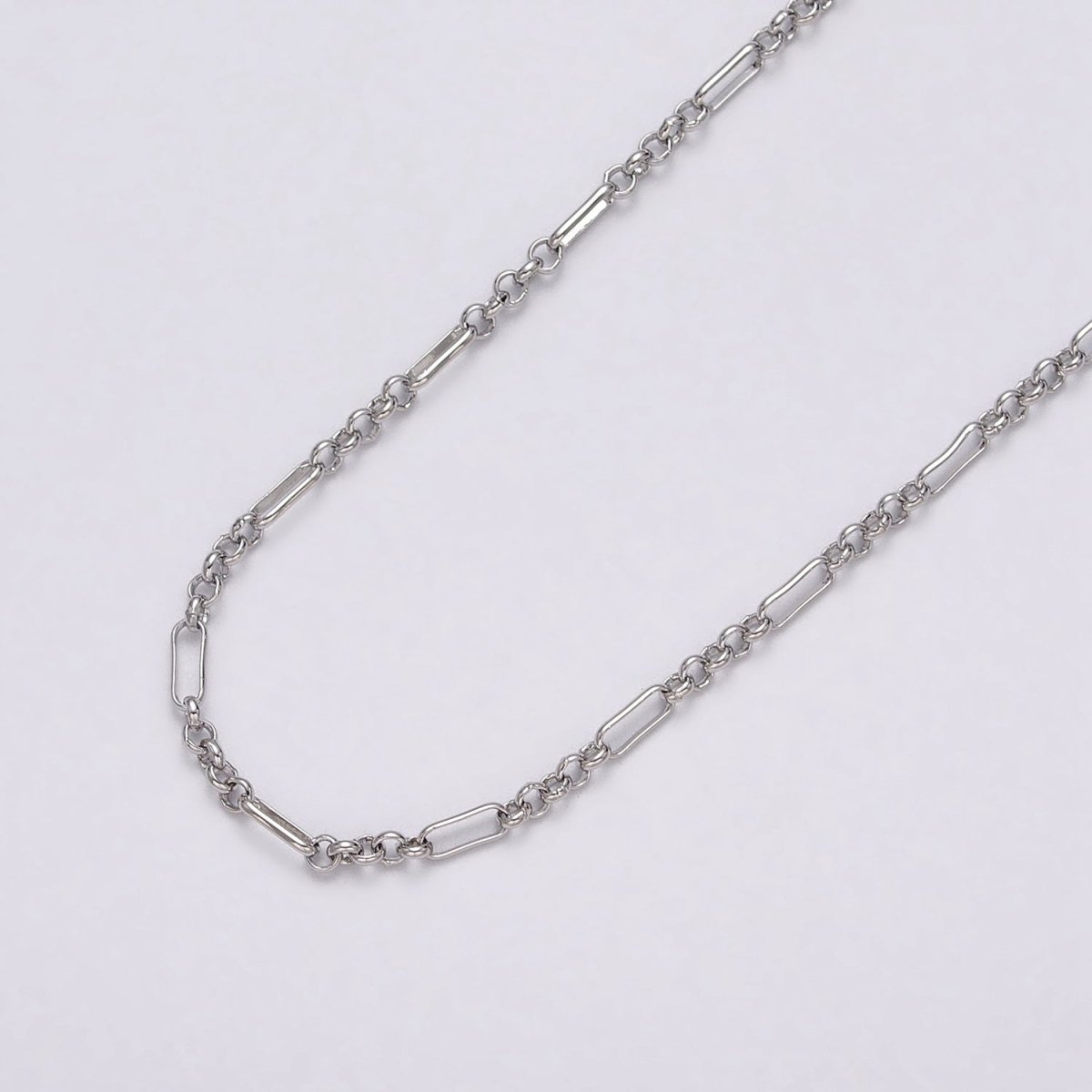 24k Gold Filled Figaro Long and Short Fancy Chain Triple, Double Rolo Link Unfinished Chain in Gold & Silver | ROLL-1061, ROLL-1062, ROLL-1085, ROLL-1084 Clearance Pricing - DLUXCA