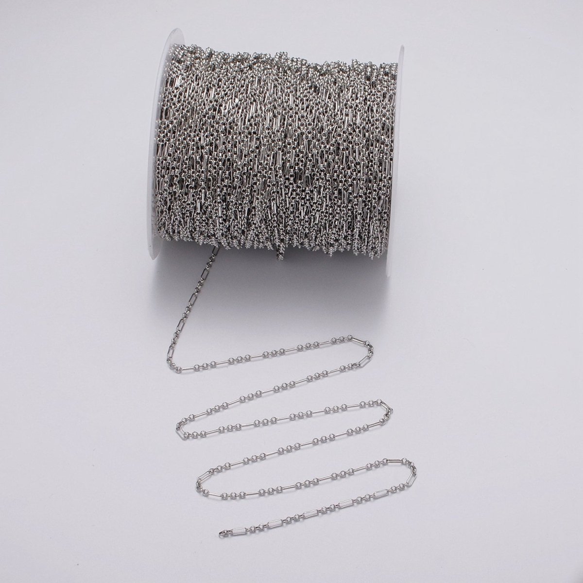 24k Gold Filled Figaro Long and Short Fancy Chain Triple, Double Rolo Link Unfinished Chain in Gold & Silver | ROLL-1061, ROLL-1062, ROLL-1085, ROLL-1084 Clearance Pricing - DLUXCA