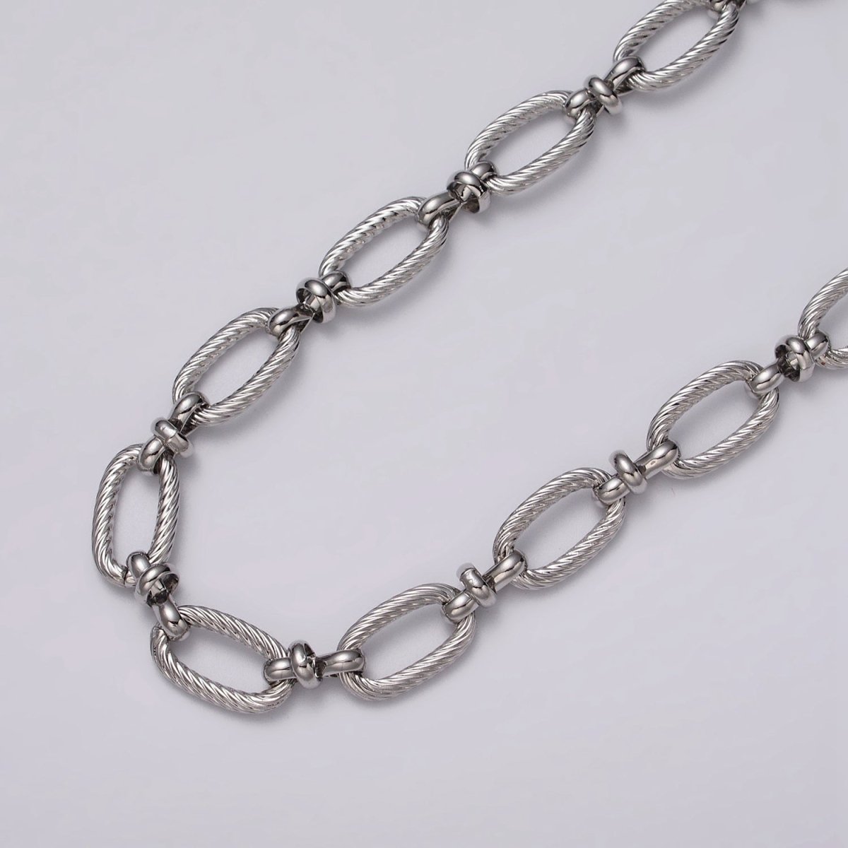 24k Gold Filled Figaro Long and Short Fancy Unfinished Chain in Gold & Silver | ROLL-1139 ROLL-1140 Clearance Pricing - DLUXCA