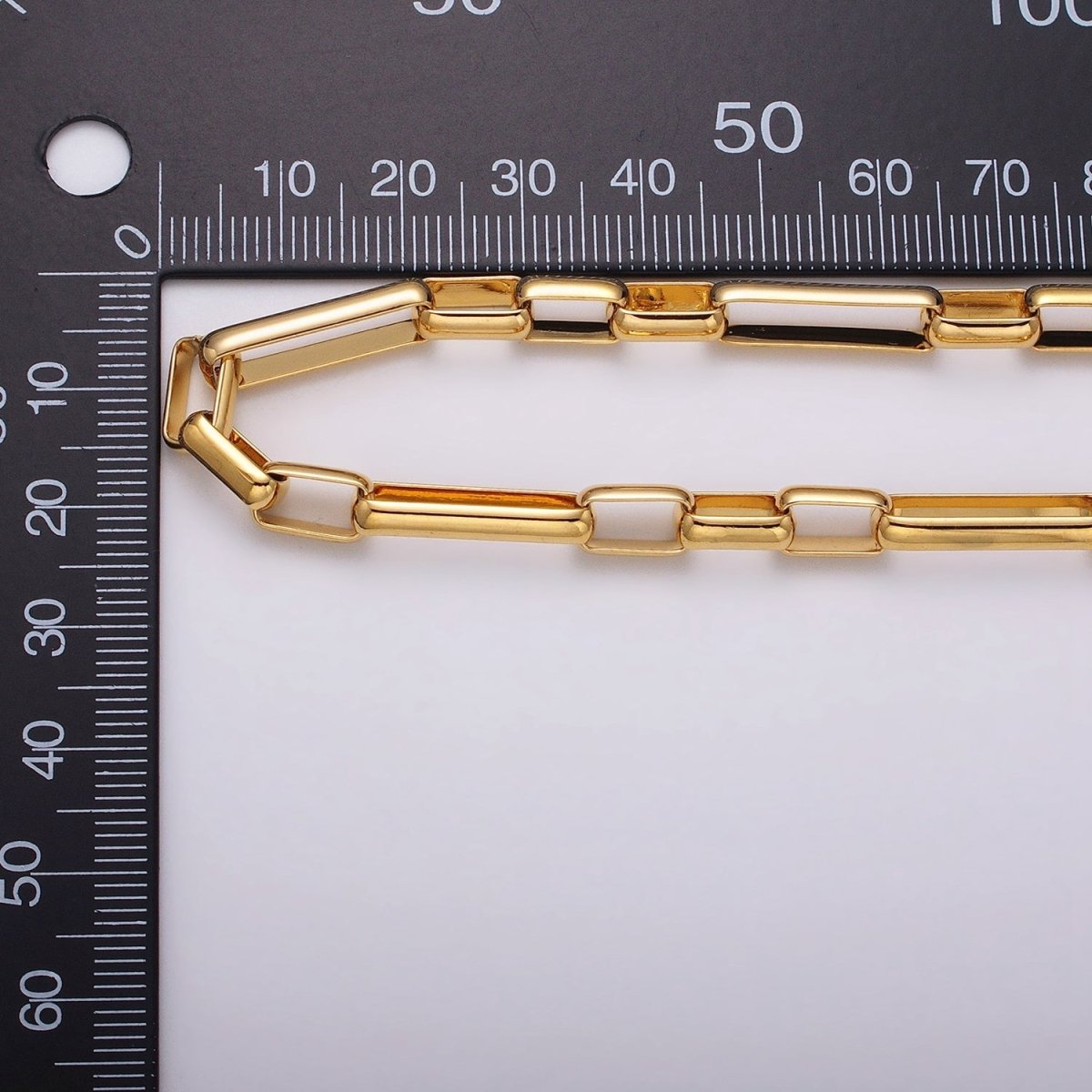 24k Gold Filled Figaro Long and Short Fancy Unfinished Yard Chain in Gold & Silver | ROLL-1322 Clearance Pricing - DLUXCA