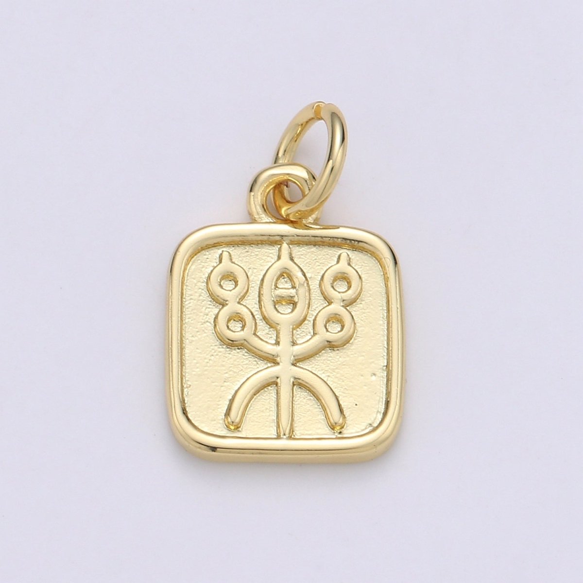 24K Gold Filled Fire Charm For Jewelry Making, Necklace Earring Bracelet Anklet Component Supply, For Gift E-072 - DLUXCA