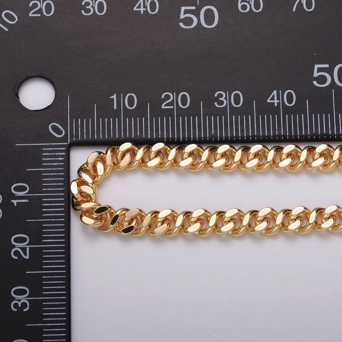 24k Gold Filled Flat Double Curb Figaro Eight Designed Unfinished Chain by Yard in Gold & Silver | ROLL-1053, ROLL-1107 Clearance Pricing - DLUXCA