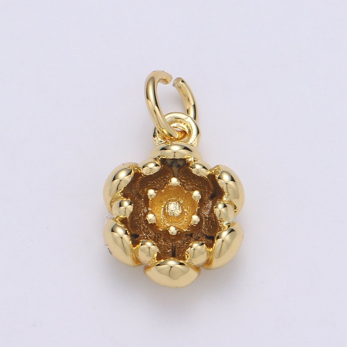 24K Gold Filled Flower Charm E-073 - DLUXCA