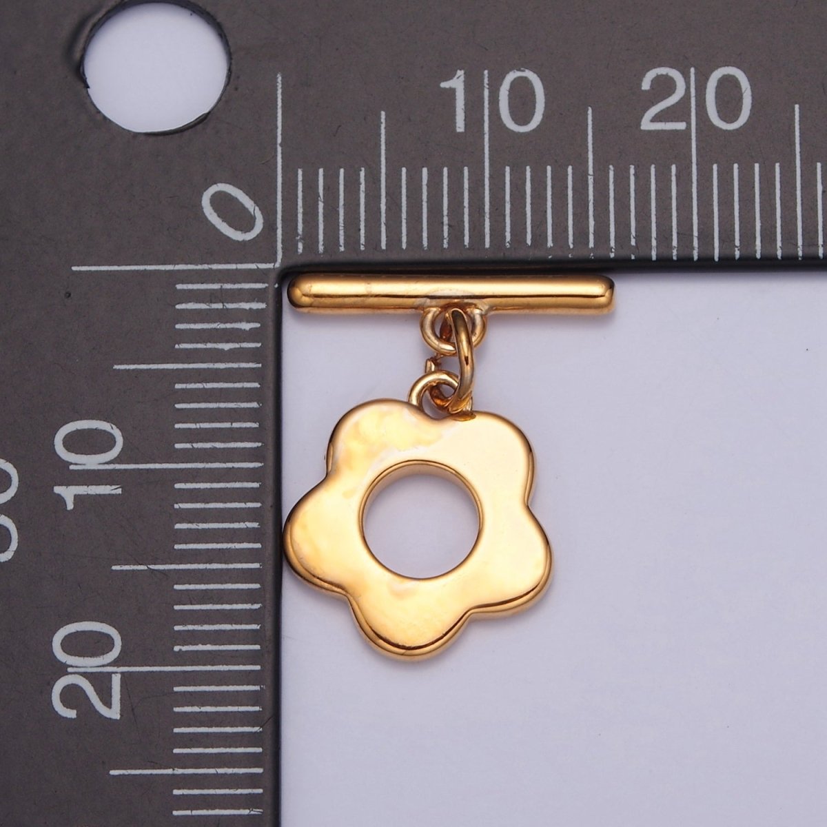 24k Gold Filled Flower Toggle Clasp, Jewelry Clasp OT Clasp Findings L-711 L-712 L-822 - DLUXCA