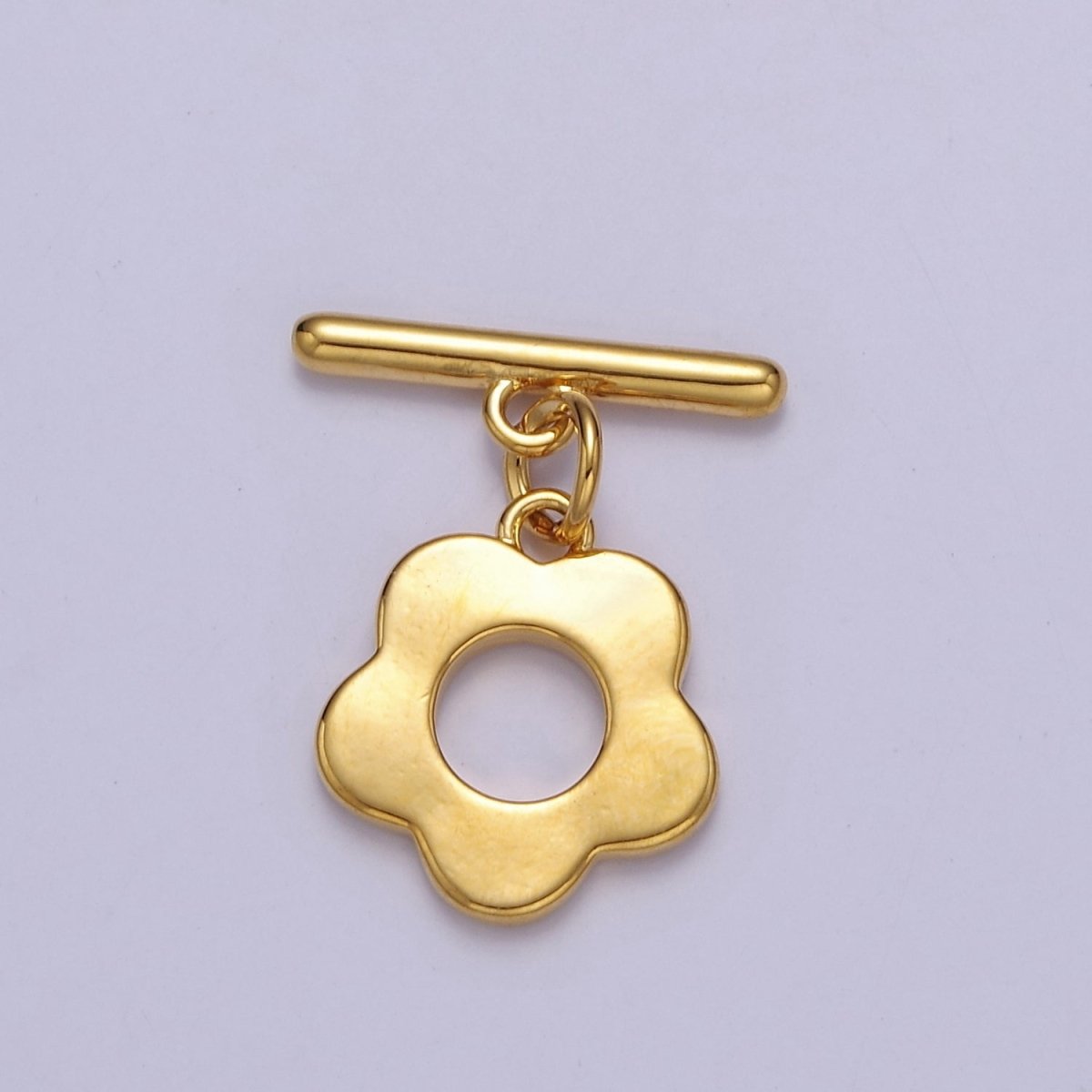 24k Gold Filled Flower Toggle Clasp, Jewelry Clasp OT Clasp Findings L-711 L-712 L-822 - DLUXCA