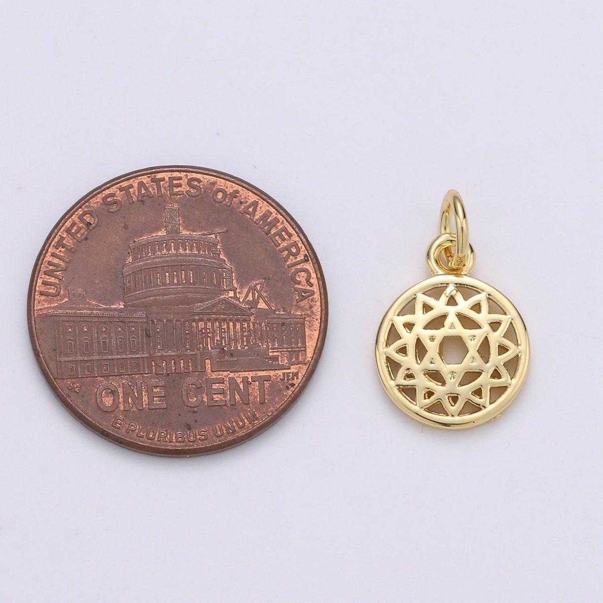 24K Gold Filled Geometry Charm D-917 - DLUXCA