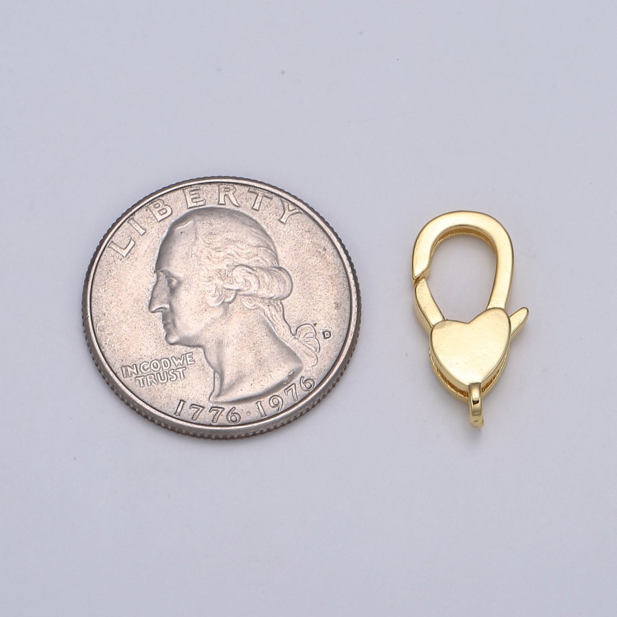 24K Gold Filled Heart Lobster Clasp For DIY Jewelry Making For Bracelet Necklace Supplies L-173 - DLUXCA