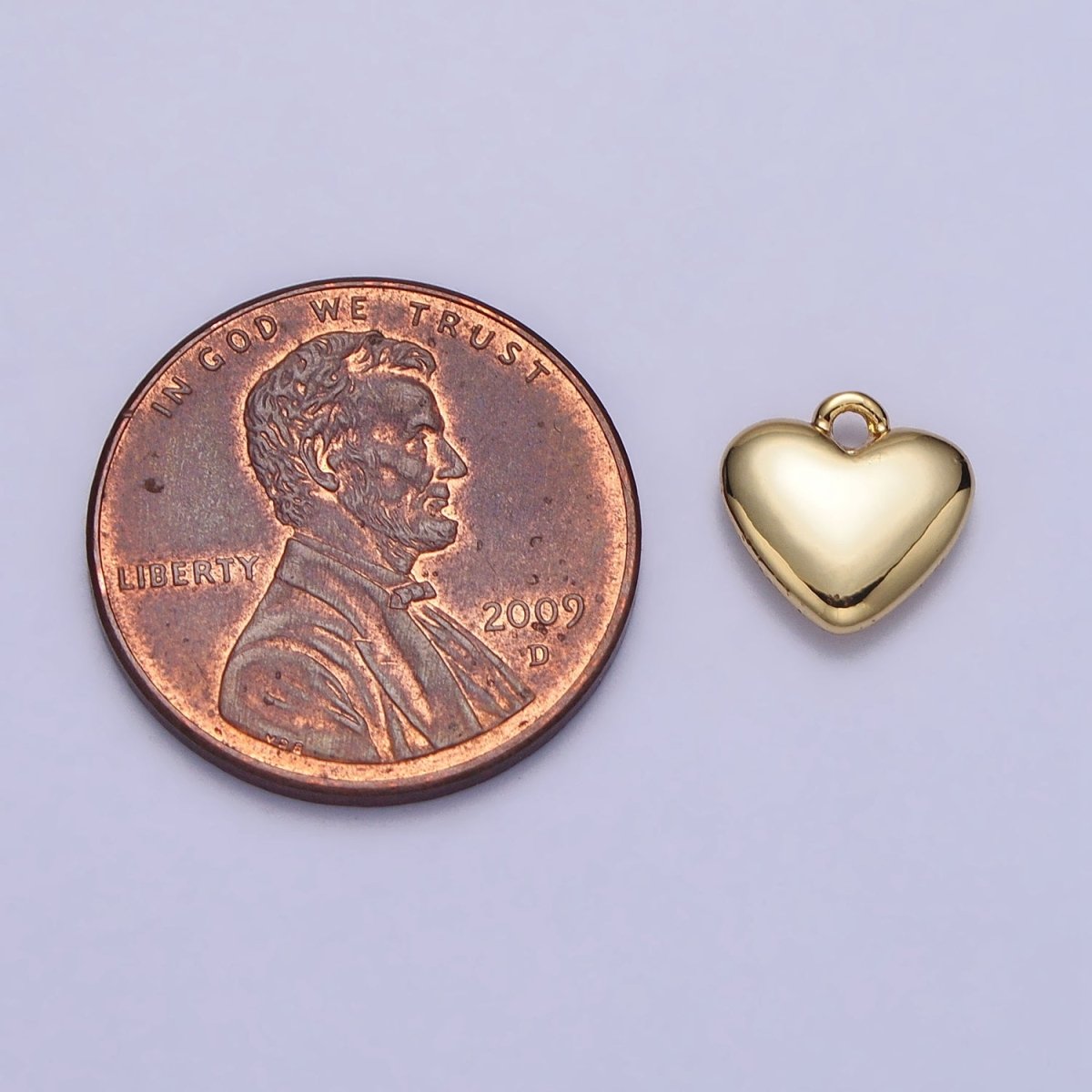 24K Gold Filled Heart Valentine Love Add-On Charm in Gold & Silver | AC-347 AC-348 - DLUXCA