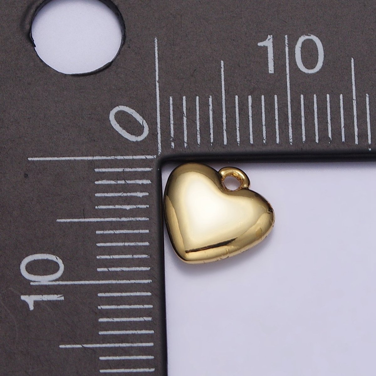 24K Gold Filled Heart Valentine Love Add-On Charm in Gold & Silver | AC-347 AC-348 - DLUXCA