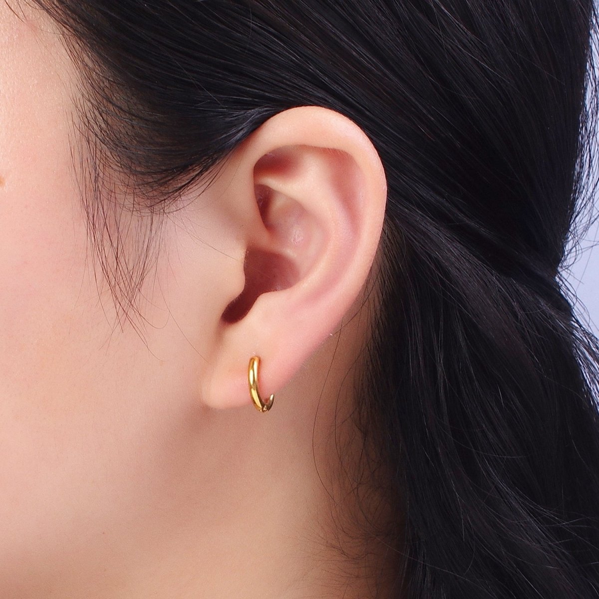 24K Gold Filled Hoop Earrings-Sleeper Earrings Hypoallergenic Earring Hoops Women Hoops Everyday Simple Hoops-Tiny Hoops P-289 P-290 P-291 P-292 P-293 P-294 P-295 P-296 P-297 P-298 - DLUXCA