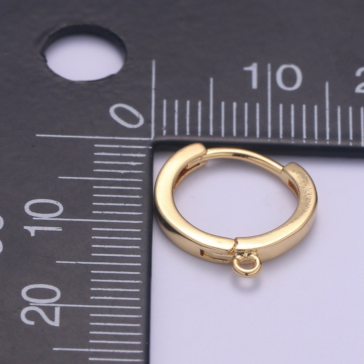 24k Gold Filled Huggies Open Loop Earrings Supplies | K-872 - DLUXCA