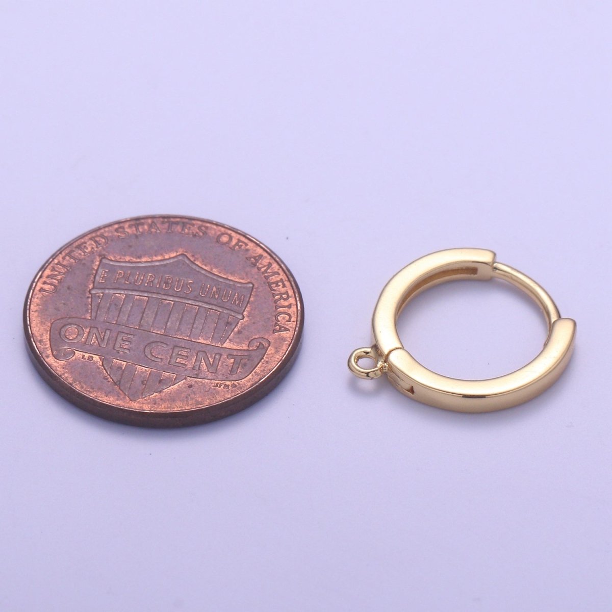 24k Gold Filled Huggies Open Loop Earrings Supplies | K-872 - DLUXCA