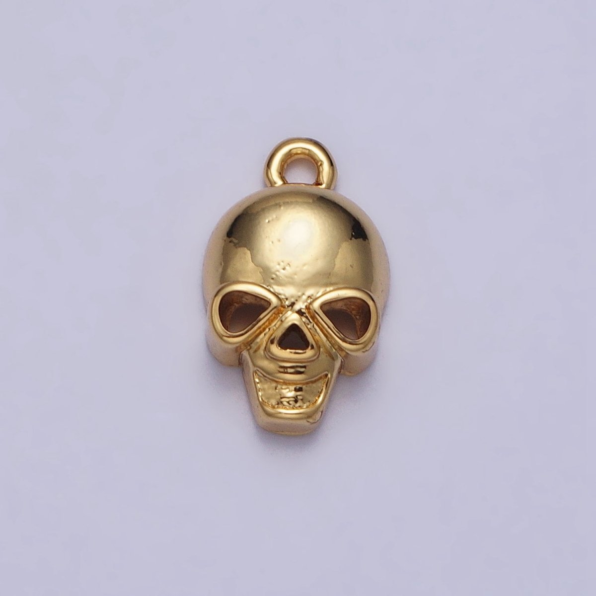 24K Gold Filled Human Skeleton Skull Add-On Charm in Gold & Silver | AC341 AC342 - DLUXCA