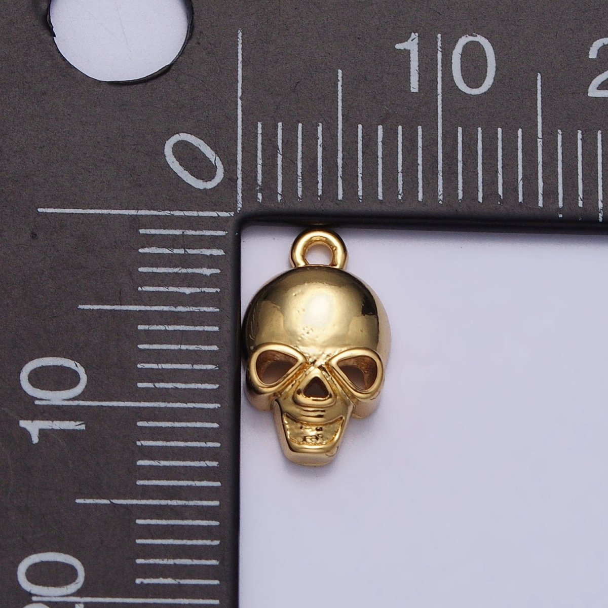 24K Gold Filled Human Skeleton Skull Add-On Charm in Gold & Silver | AC341 AC342 - DLUXCA