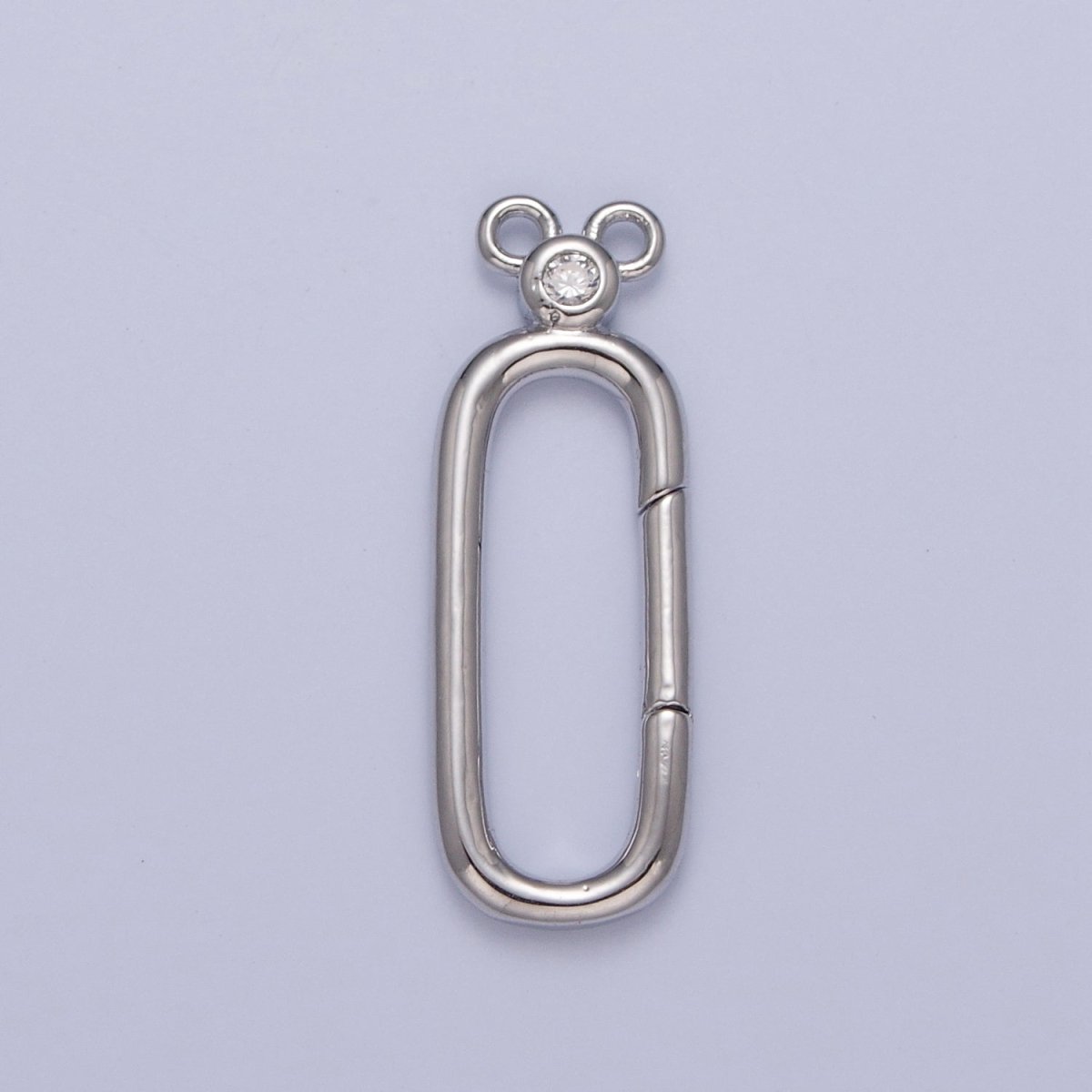 24K Gold Filled Jewelry Closure, Rectangle Toggle Clasps with Cubic Zirconia L-782~L-785 - DLUXCA