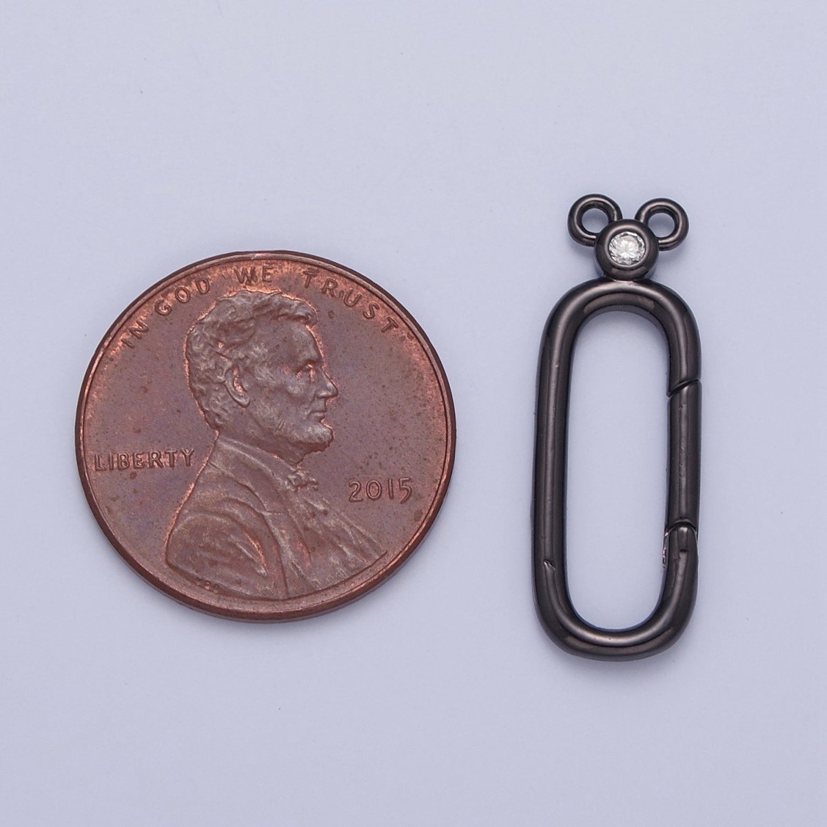 24K Gold Filled Jewelry Closure, Rectangle Toggle Clasps with Cubic Zirconia L-782~L-785 - DLUXCA