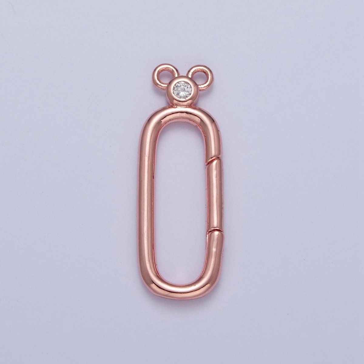 24K Gold Filled Jewelry Closure, Rectangle Toggle Clasps with Cubic Zirconia L-782~L-785 - DLUXCA