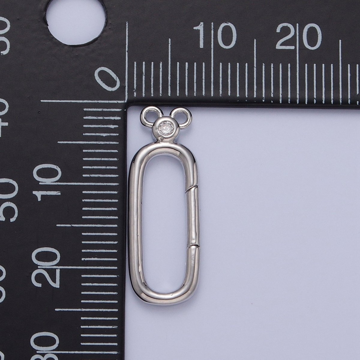 24K Gold Filled Jewelry Closure, Rectangle Toggle Clasps with Cubic Zirconia L-782~L-785 - DLUXCA