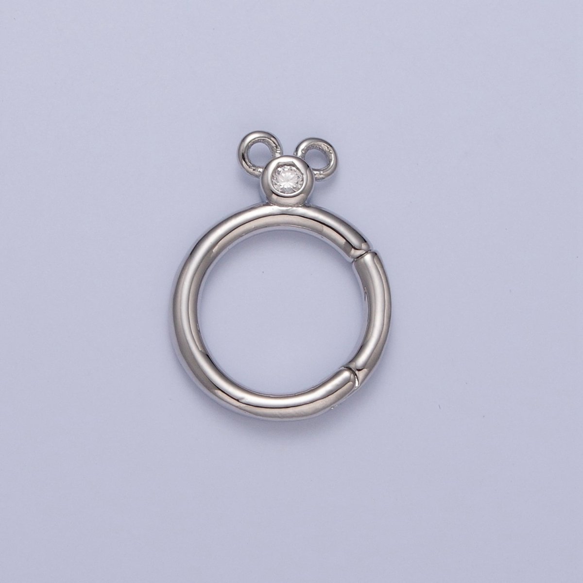 24K Gold Filled Jewelry Closure, Round Toggle Clasps with Cubic Zirconia L-790~L-793 - DLUXCA