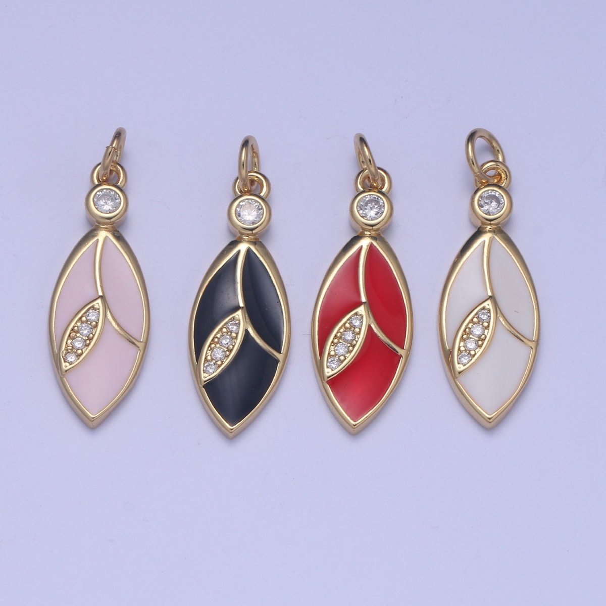 24K Gold Filled Leaf Charm E-286-E-289 - DLUXCA