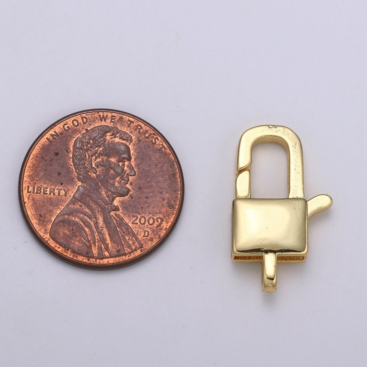 24K Gold Filled Lock Lobster Clasp DIY Jewelry Making Necklace Bracelet L-180 - DLUXCA