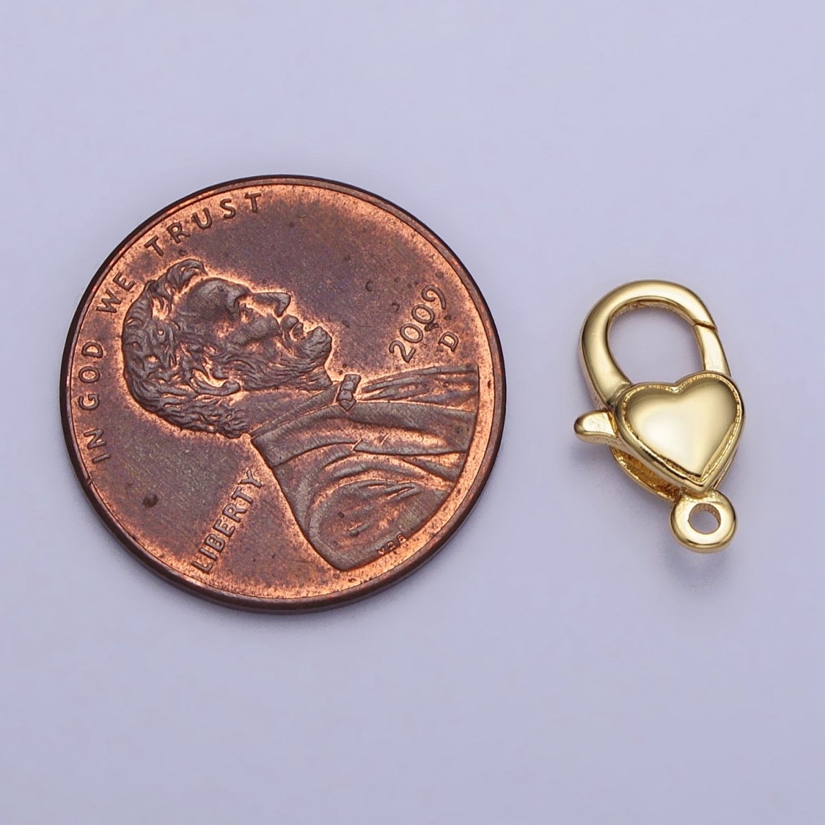 24K Gold Filled Love Heart Oval Lobster Clasps Jewelry Closure Supply in Gold & Silver | Z-129 Z-130 - DLUXCA