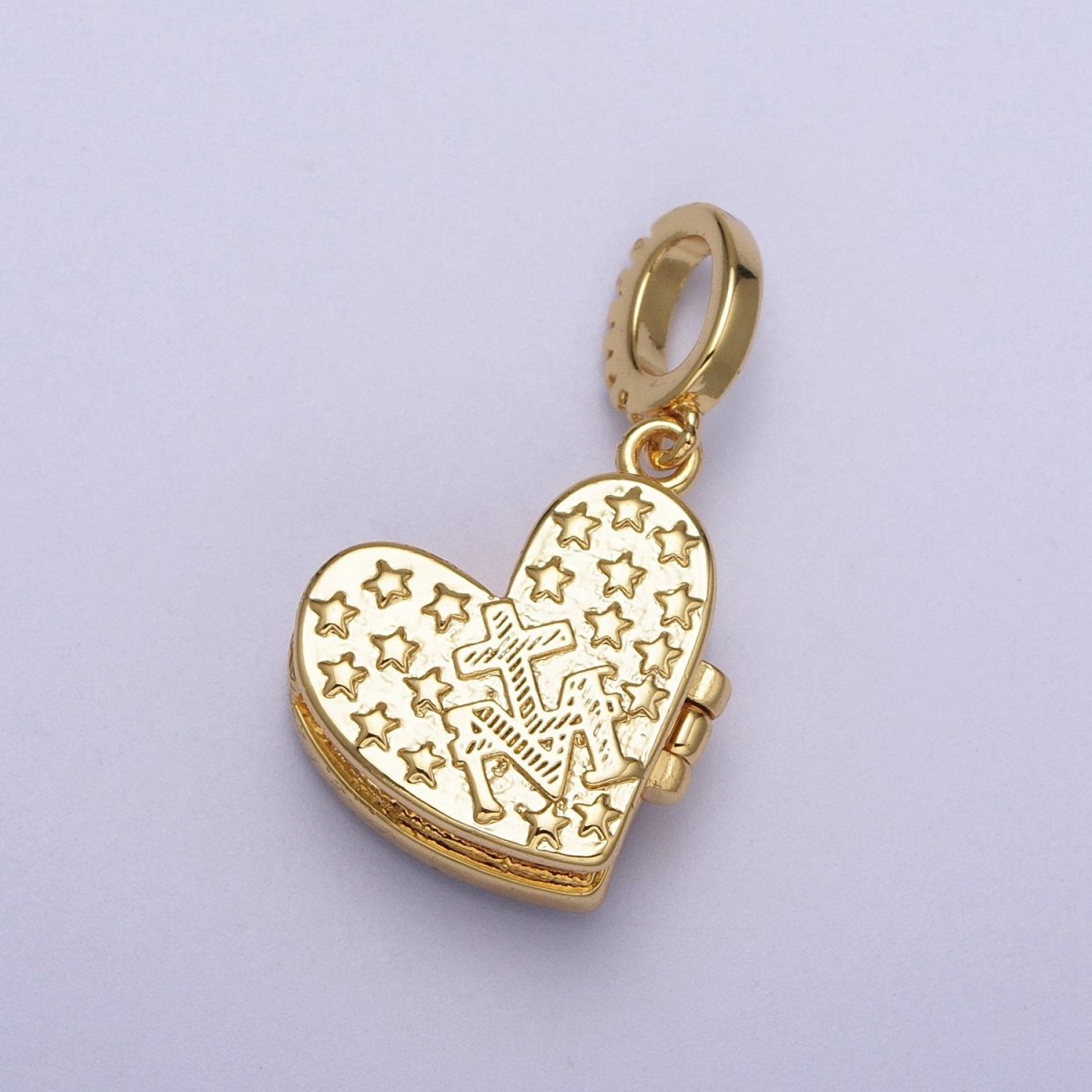 24K Gold Filled Marian Cross Black, Blue, White, Green, Pink Shell Opal Heart Locket Pendant H-106 H-107 H-115 H-130 H-173 - DLUXCA