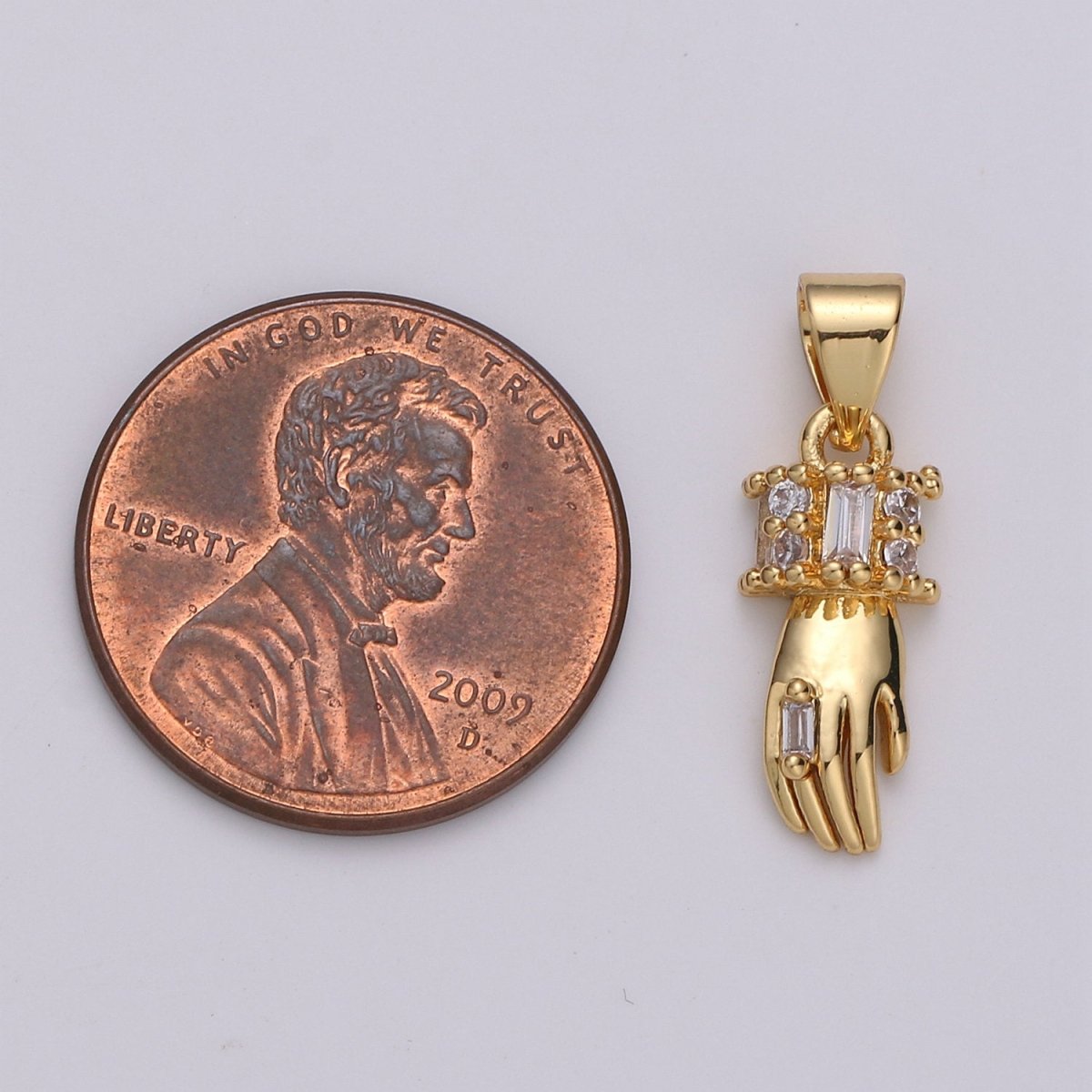 24k Gold Filled Micro Pave CZ Heart Pendant Charm, Gold Hand Micro Pave CZ Pendant Charm, Gold Filled Pendant, For DIY Jewelry I-802 I-803 - DLUXCA