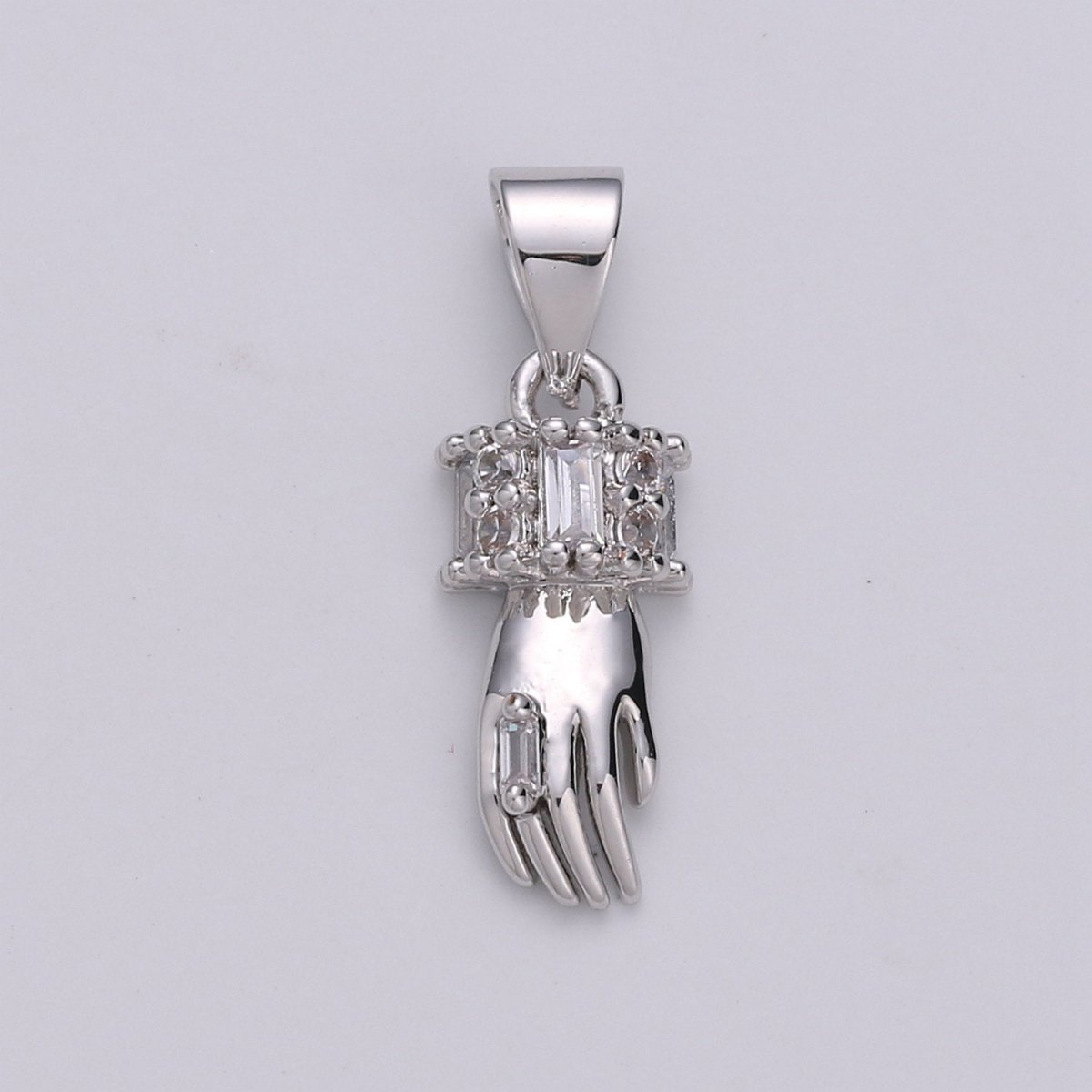 24k Gold Filled Micro Pave CZ Heart Pendant Charm, Gold Hand Micro Pave CZ Pendant Charm, Gold Filled Pendant, For DIY Jewelry I-802 I-803 - DLUXCA