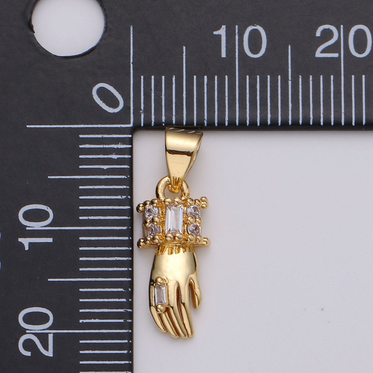 24k Gold Filled Micro Pave CZ Heart Pendant Charm, Gold Hand Micro Pave CZ Pendant Charm, Gold Filled Pendant, For DIY Jewelry I-802 I-803 - DLUXCA