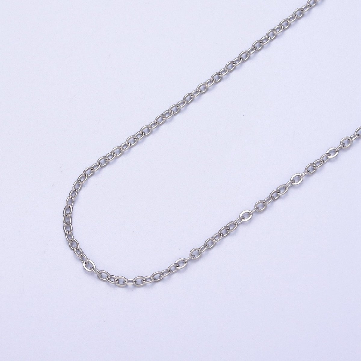 24K Gold Filled Mini 2mm Cable Unfinished Chain in Gold & Silver | ROLL-953 ROLL-954 Clearance - DLUXCA