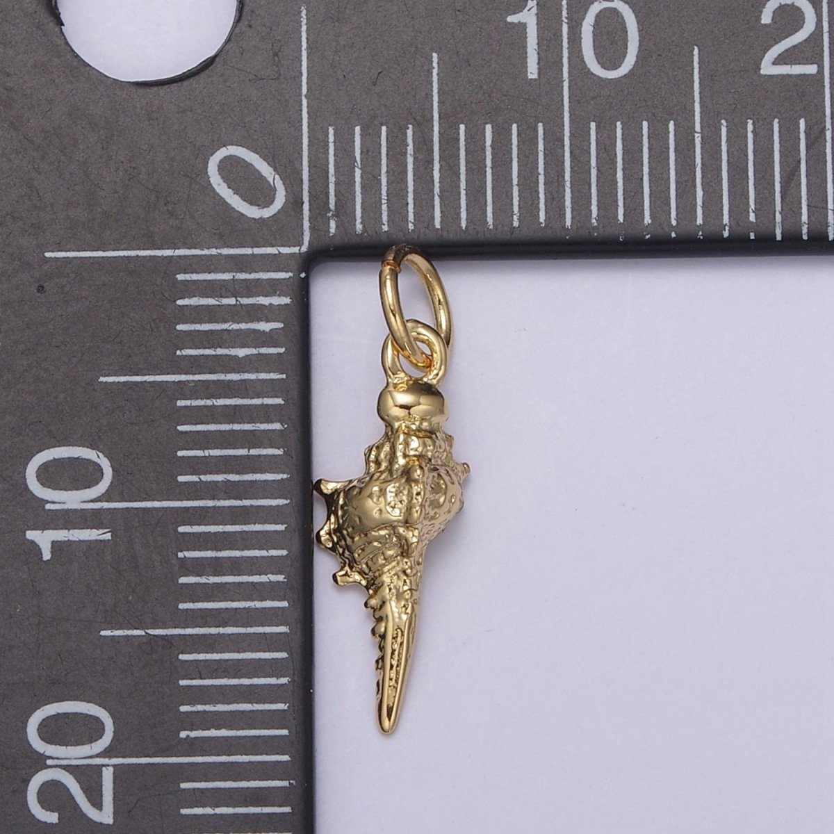 24K Gold Filled Mini Summer Sea Shell Conch Charm N-869 - DLUXCA
