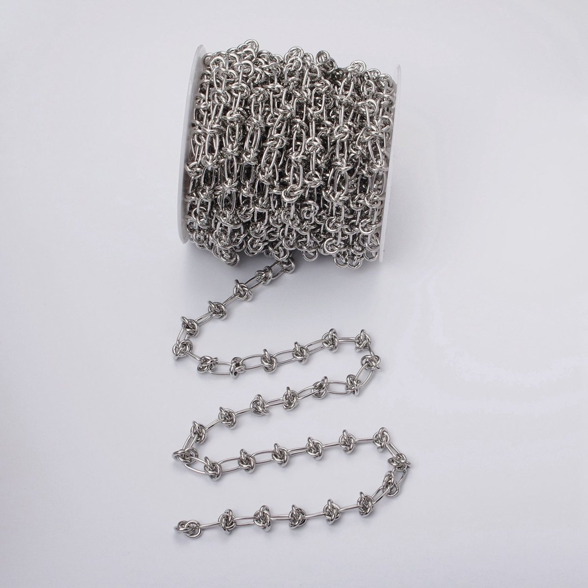 24k Gold Filled Multiple Round Rolo Link PaperClip Unfinished Chain in Gold & Silver Barbed Wire | ROLL-1143 - ROLL-1146 Clearance Pricing - DLUXCA