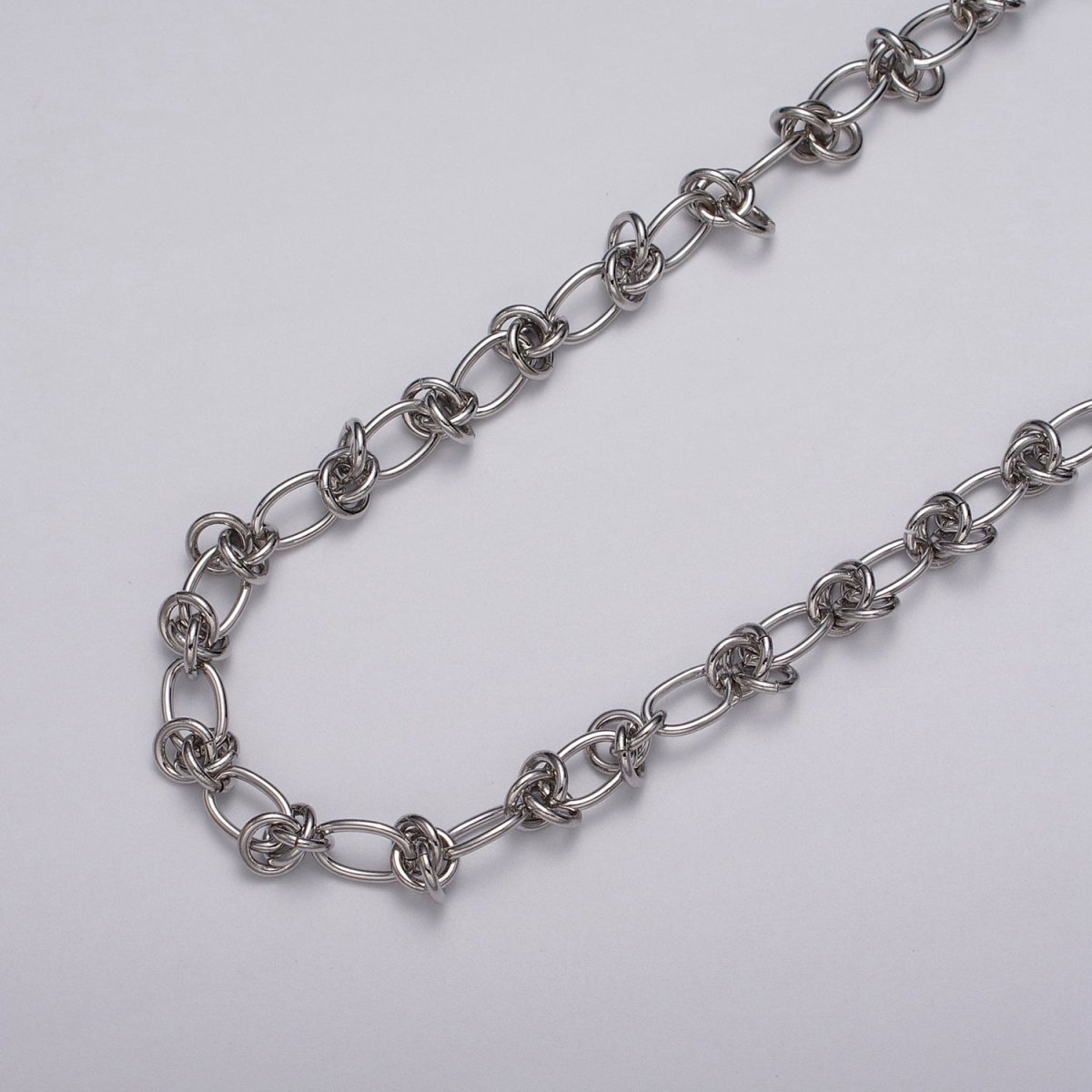 24k Gold Filled Multiple Round Rolo Link PaperClip Unfinished Chain in Gold & Silver Barbed Wire | ROLL-1143 - ROLL-1146 Clearance Pricing - DLUXCA