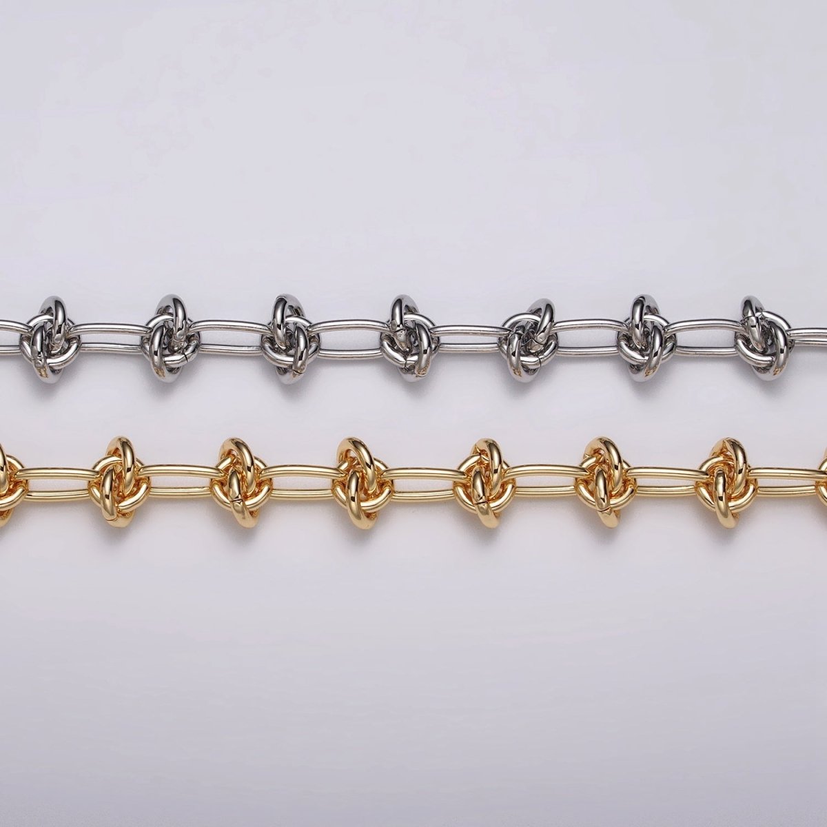 24k Gold Filled Multiple Round Rolo Link PaperClip Unfinished Chain in Gold & Silver Barbed Wire | ROLL-1143 - ROLL-1146 Clearance Pricing - DLUXCA